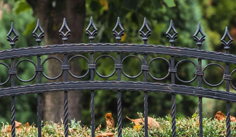 Black Iron Fence Installation
