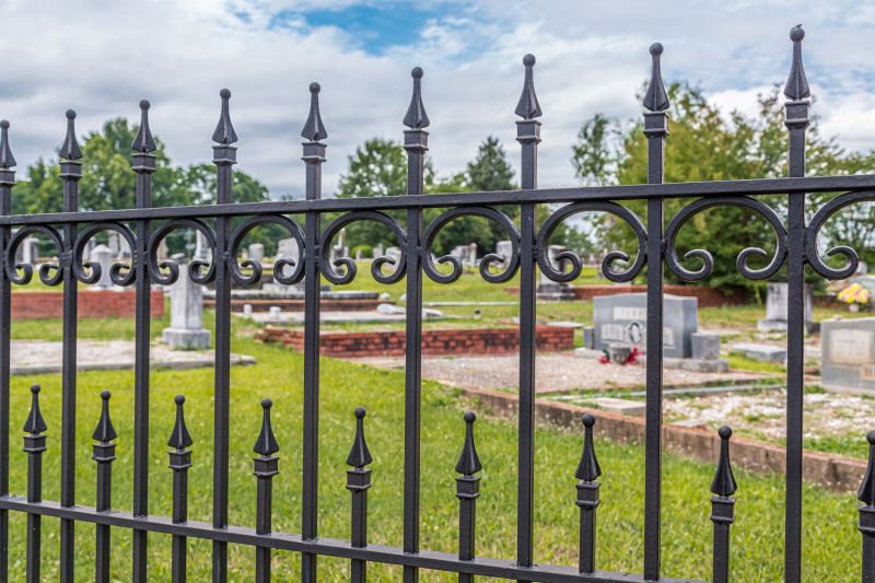 Black Iron Fence Installation