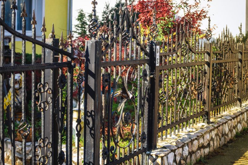 Black Iron Fence Installation