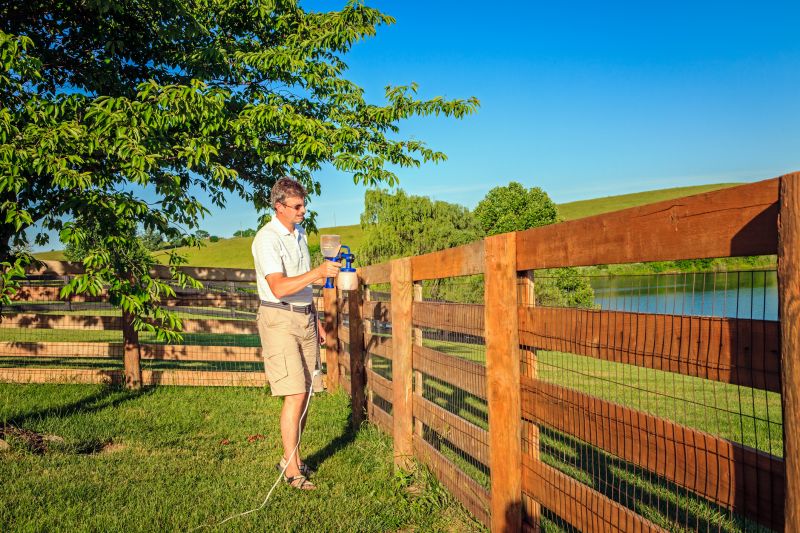 Fence Staining in Summer