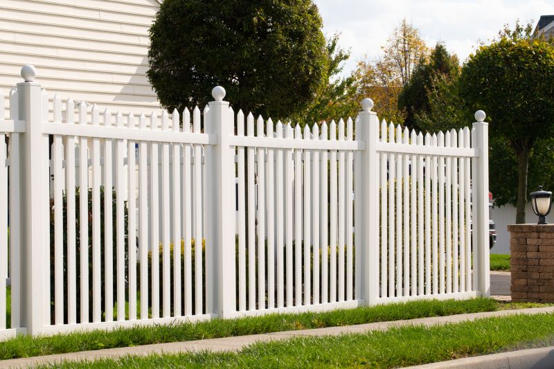 Tan Pvc Fence Installation