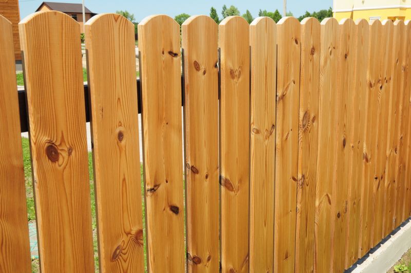 Wood Plank Fence Installation